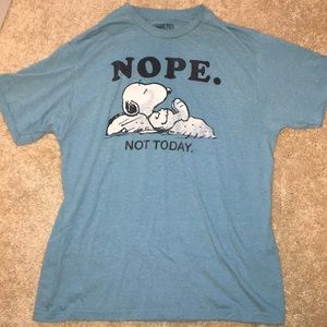 Blue Graphic Snoopy Tee